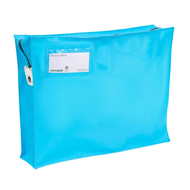 Mail Bag with Gusset ZG3 Light Blue T2 Front
